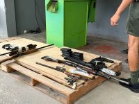 PF e Exército Brasileiro destroem armas apreendidas no Amazonas