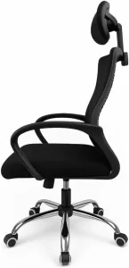 Cadeira De Escritório Ergonômica Presidente Com Encosto (Preto)