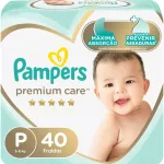 Fralda Pampers Premium Care P - 40 fraldas