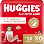 Huggies Fralda Supreme Care XG 140 Un
