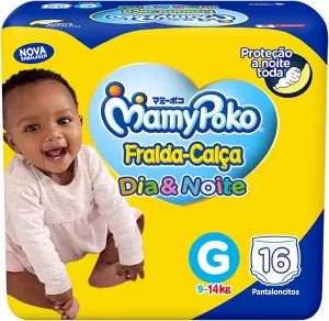 MamyPoko Fralda-Calça Dia & Noite G 16 Unidades