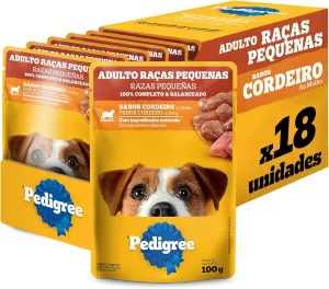 Pack Ração Úmida Pedigree Sachê Cordeiro ao Molho para Cães