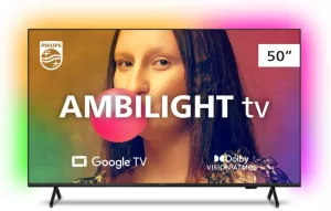 Smart TV Philips Ambilight 50" 4K 50PUG7908/78, Google TV, Comando