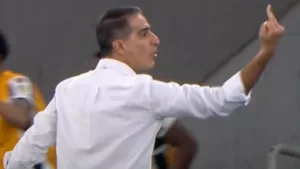 Técnico do Botafogo comemora gol na Libertadores com gesto obsceno; veja
