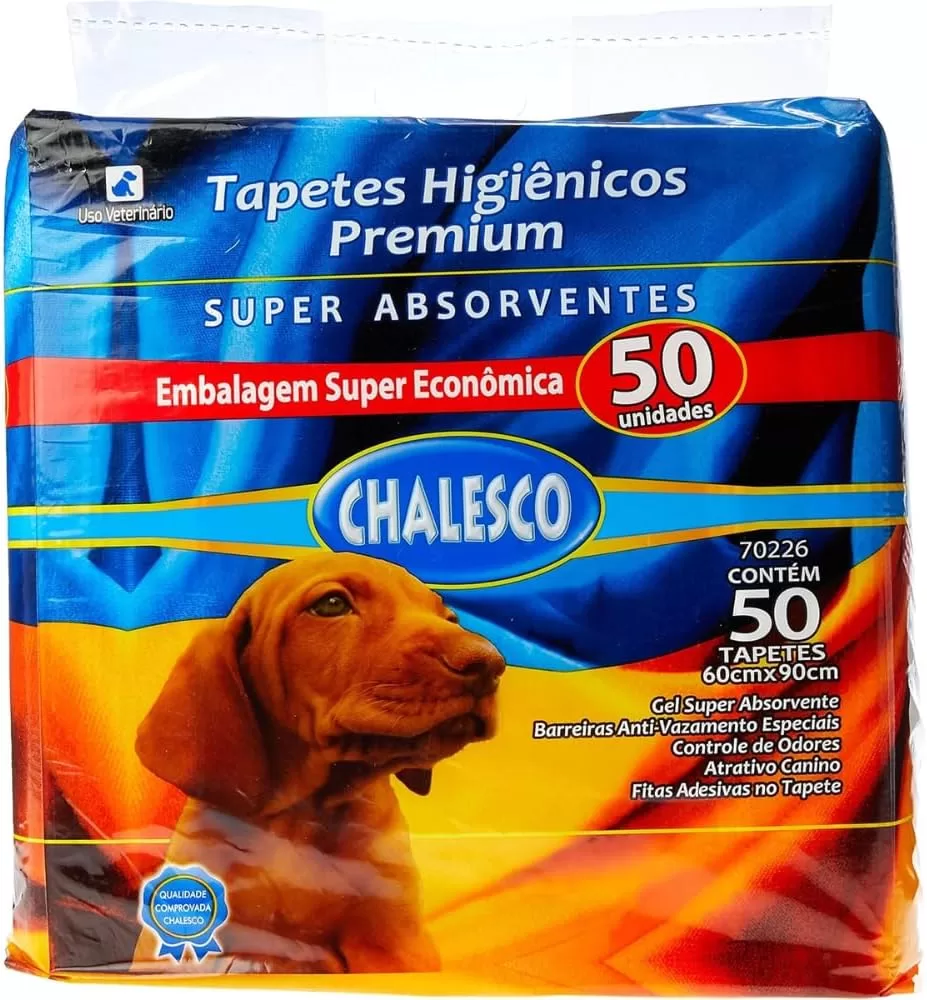 Chalesco Tapete Higienico Premium 50 Unidades 90x60 cm