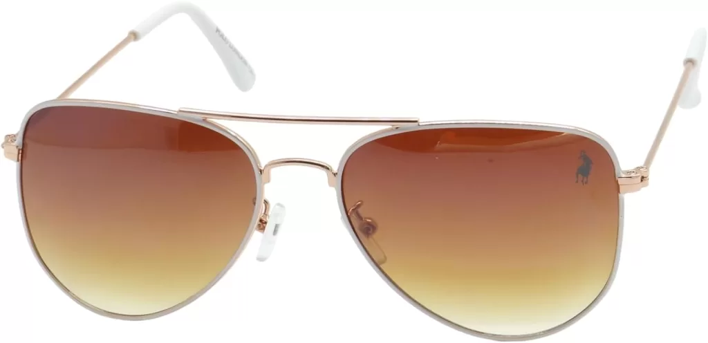 Óculos de Sol Aviador Clássico Unissex Polo London Club, Armação
