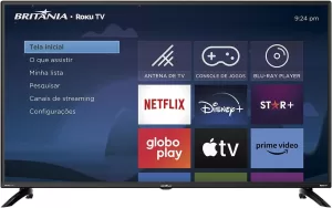 Smart TV 42” Britânia Roku TV Dolby Audio BTV42G6FR2CP
