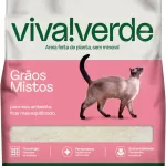 Viva Verde Areia Higiênica Biodegradável Para Gatos Grãos Mistos 4Kg